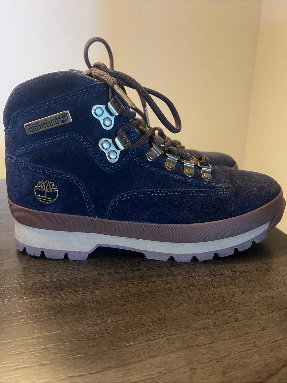 Timberland Navy Suede Lace-Up Boot